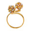 18K Multi Tone Gold Ring W/ Clustered Ball Accents on Crossover Band - Virani Jewelers