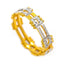 22K Multi Tone Gold Ring W/ Double Band Crown Design - Virani Jewelers
