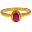 22K Yellow Gold & Ruby Oval Ring (Size 7) - Virani Jewelers