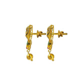 22K Yellow Gold Set Necklace & Earrings W/ Rubies, Emeralds & Pear-Shaped Laxmi Coins - Virani Jewelers |  22K Yellow Gold Set Necklace & Earrings W/ Rubies, Emeralds & Pear-Shaped Laxmi Coins fo...