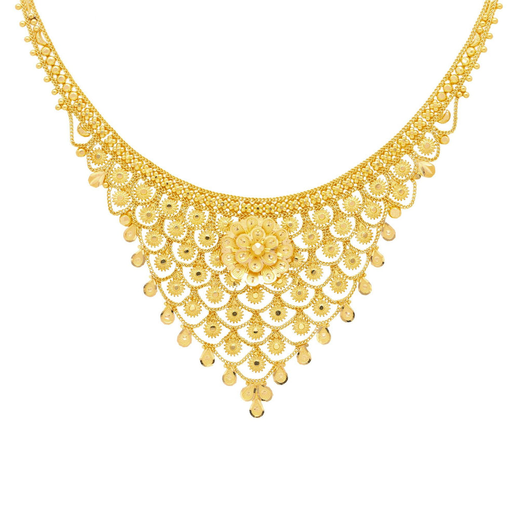 22K Gold Indian Flora Necklace - Virani Jewelers | 
The 22K Gold Indian Flora Necklace from Virani Jewelers looks great with any outfit. This beauti...