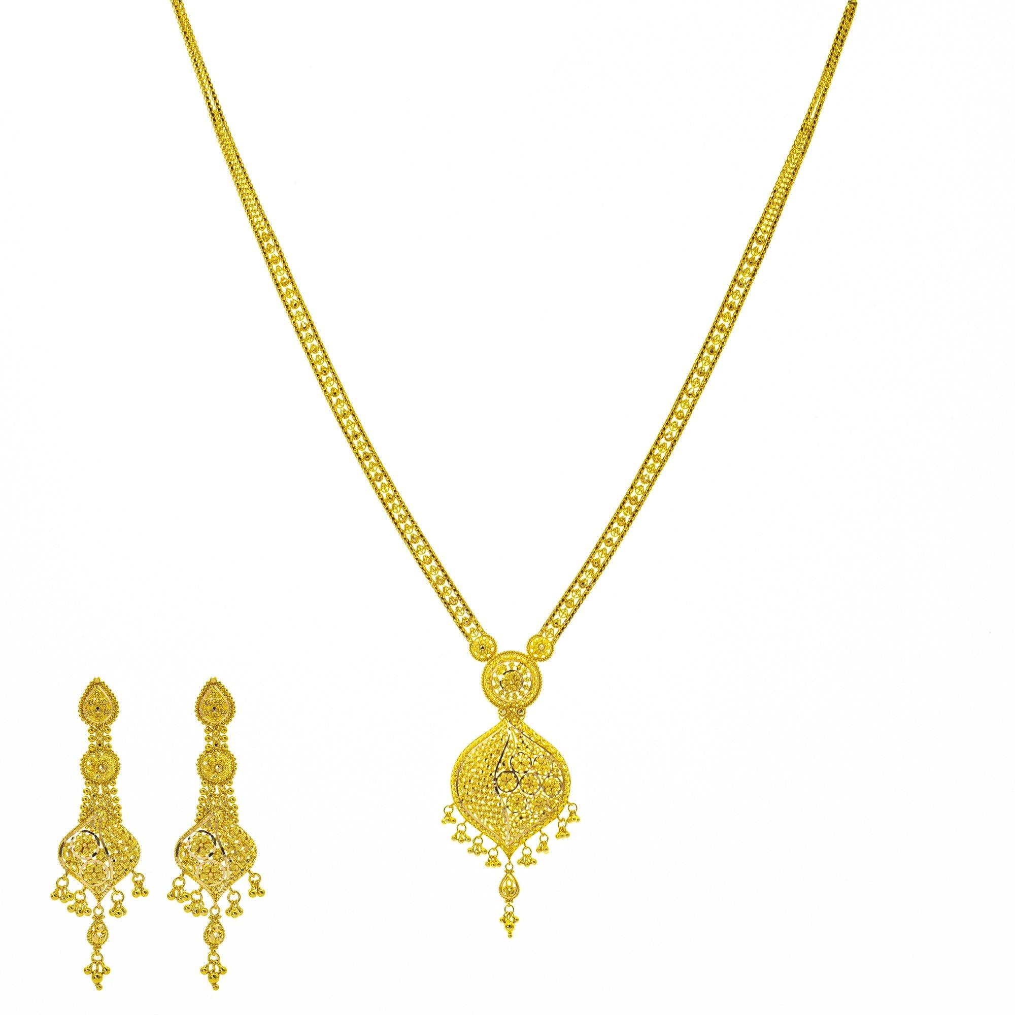 Gold necklace 22k online shopping discount