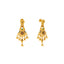 22K Yellow Gold Kundan Jewelry Set with Emeralds