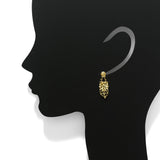 An image of a figure wearing 22K yellow gold earrings crafted by Virani Jewelers | Looking for unique and gorgeous accessories to complete your traditional and formal attire? This ...