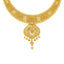 22K Yellow Gold Filigree Necklace w/ Jhumka Set - Virani Jewelers