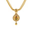 22K Patterned Yellow Gold CZ Necklace with Earrings Set - Virani Jewelers