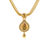 22K Patterned Yellow Gold CZ Necklace with Earrings Set - Virani Jewelers | 


This paisley-patterned gold necklace is a real stunner! This beautiful and unique 22K yellow g...