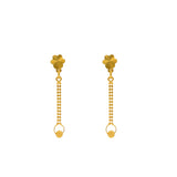 An image of the dangly Indian gold earrings from Virani Jewelers. | Discover your new favorite 22K gold necklace set when you shop Virani Jewelers!

Crafted with Vir...
