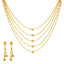 22K Yellow Gold Layered Necklace Set w/ Beads