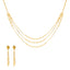 22K Yellow Gold Thin Layered Necklace Set w/ Beads (11.5 grams)