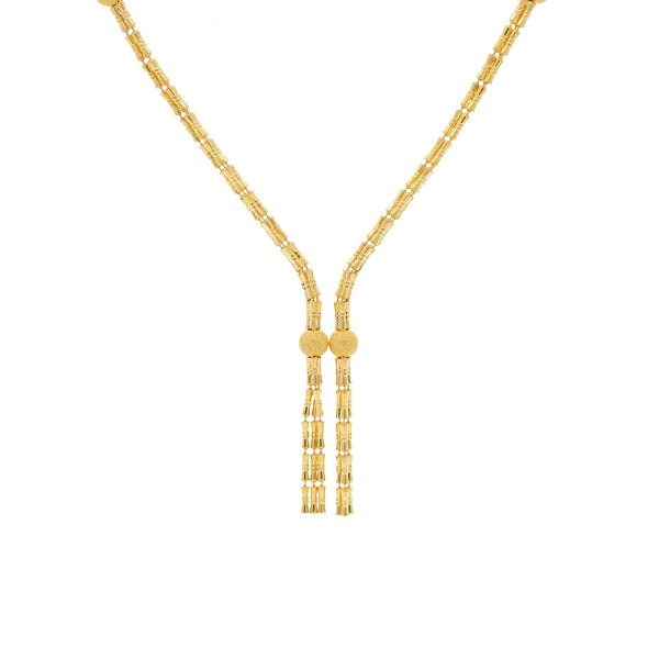 22K Yellow Gold Singapore set with Earrings - Virani Jewelers | 


A very subtle and elegantly designed 22K yellow gold necklace with earrings along with a class...