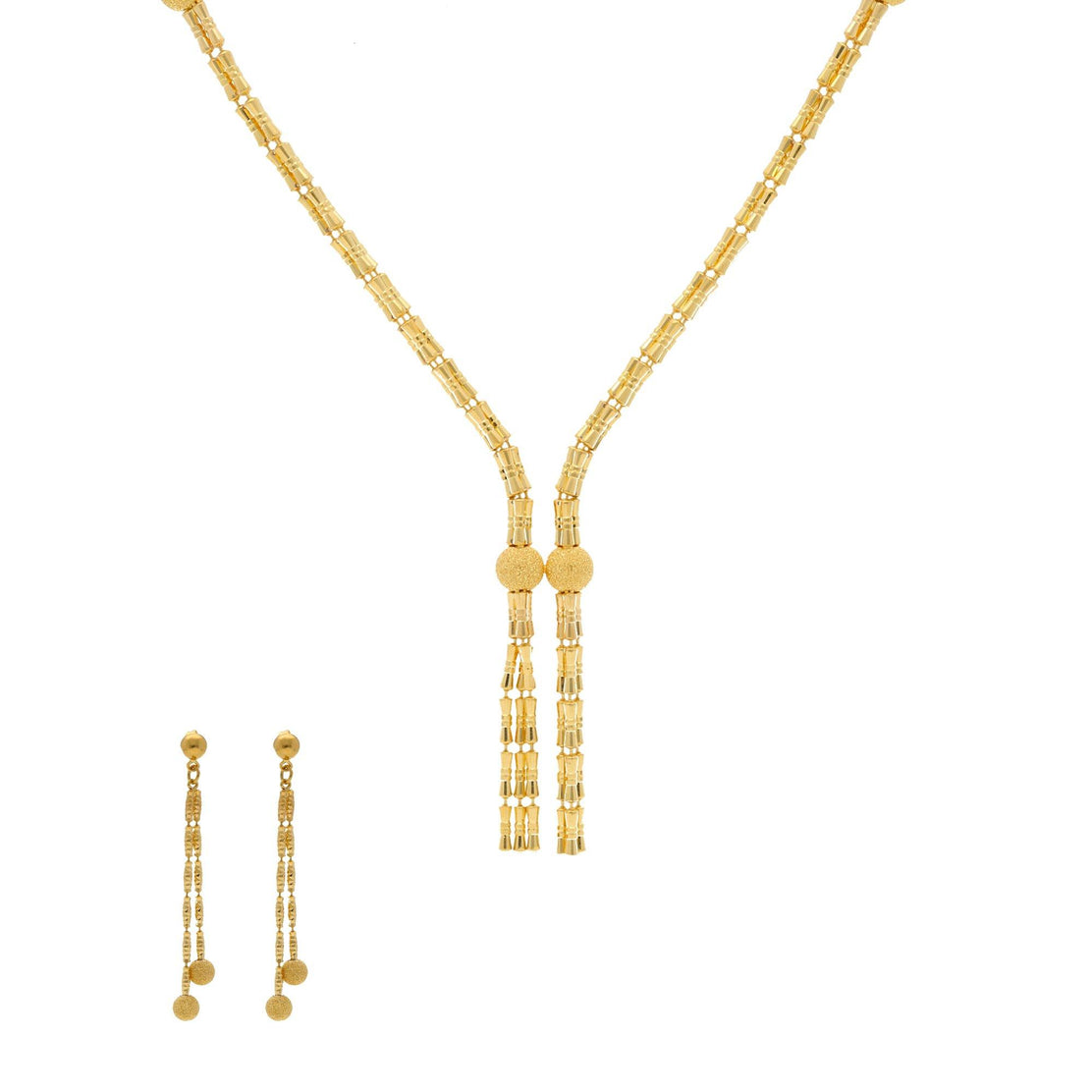 22K Yellow Gold Singapore set with Earrings – Virani Jewelers