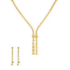 22K Yellow Gold Singapore set with Earrings - Virani Jewelers
