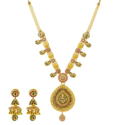 An image of the vintage 22K gold necklace set from Virani Jewelers.