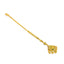 22K Multi Tone Gold Tikka W/ Hand Painted Details & Hanging Gold Ball Accents - Virani Jewelers