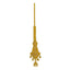 22K Multi Tone Gold Tikka W/ Beaded Filigree & Dangling Gold Balls - Virani Jewelers