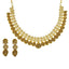 22K Yellow Gold Uncut Diamond Antique Temple Necklace Set W/ 9.39ct Uncut Diamonds & Laxmi Accents - Virani Jewelers