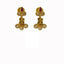 22K Yellow Gold Uncut Diamond Antique Temple Necklace Set W/ 7.13ct Uncut Diamonds, Rubies & Laxmi Pendants - Virani Jewelers
