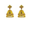 22K Yellow Gold Uncut Diamond Laxmi Necklace & Jhumki Earrings Set W/ 9.5ct Uncut Diamonds, Emeralds & Rubies - Virani Jewelers