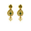 22K Yellow Gold Diamond Laxmi Necklace & Earring Set W/ 7.81ct Uncut Diamonds, Emeralds, Rubies & Pearls - Virani Jewelers