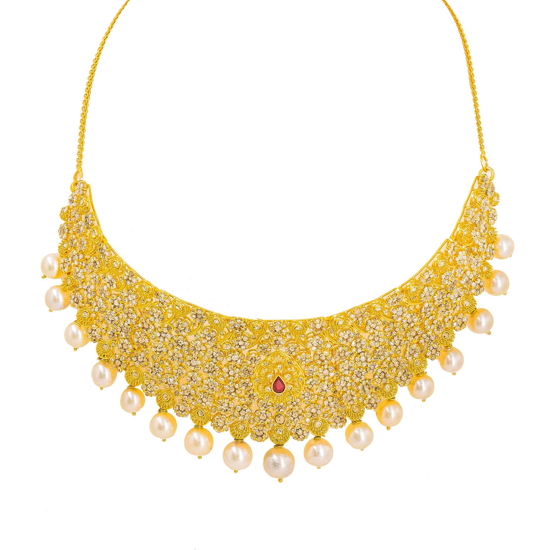 Buy Era Uncut Diamond Necklace Set NSEGNFNC638NK2 for Women Online |  Malabar Gold & Diamonds