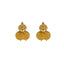 An image of the Laxmi 22K gold earrings with uncut diamonds from Virani Jewelers.