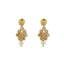 An image of the 22K gold earrings with pearls and uncut diamonds from Virani Jewelers.