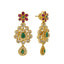 An image of the side and front views of the 22K gold earrings from Virani Jewelers.