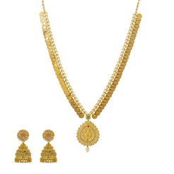 An image of the Abha Mangalsutra 22K gold necklace set from Virani Jewelers.