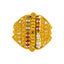 22K Yellow Gold Women's Ring W/ Beaded Filigree & Meenakari Details - Virani Jewelers