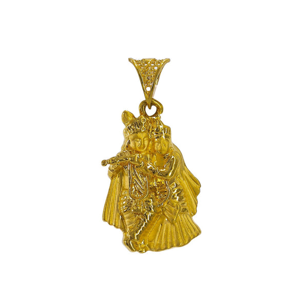 22K Yellow Gold "Radha-Krishna"Pendant - Virani Jewelers | Transform your simple gold chain with personal and meaningful touches of gold such as this 22K ye...