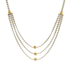 22K Gold Fancy Layered Chain, Length 16inches - Virani Jewelers