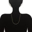 An image of a dark silhouette wearing the 22K gold chain for women from Virani Jewelers.