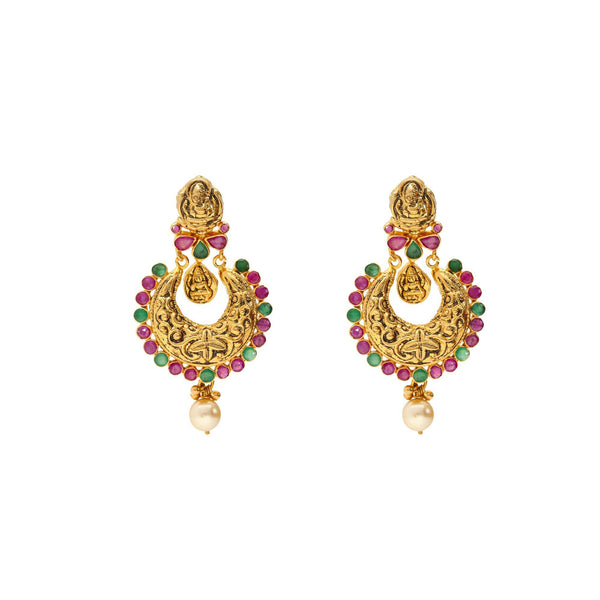 22K Gold & Gemstone Tajagna Temple Set - Virani Jewelers | 
The 22K Gold & Gemstone Tajagna Jeweled Temple Set from Virani Jewelers will add a stylish f...