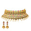 22K Gold & Gemstone Temple Jeweled Choker Set - Virani Jewelers