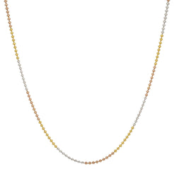 22K Multi Gold Fancy Chain, Length 20inches - Virani Jewelers