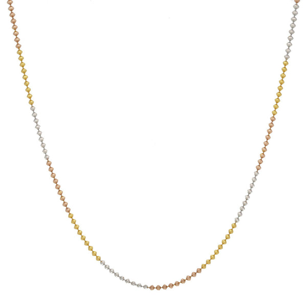 22K Multi Gold Fancy Chain, Length 20inches - Virani Jewelers | 


Highlight your neck and accentuate your look with this beautiful yet simple gold chain. This 2...
