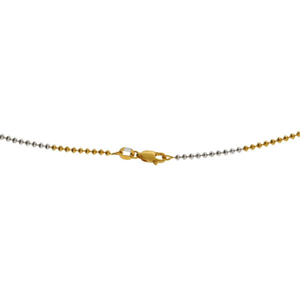 22K Multi Gold Fancy Chain, Length 20inches - Virani Jewelers | 


Highlight your neck and accentuate your look with this beautiful yet simple gold chain. This 2...