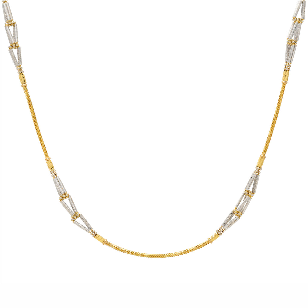 22K Multi-Tone Gold Amrita Chain (12.1 grams) | 
The 22K Multi-Tone Gold Amrita Chain has a unique design made of 22k gold, white gold accents, a...
