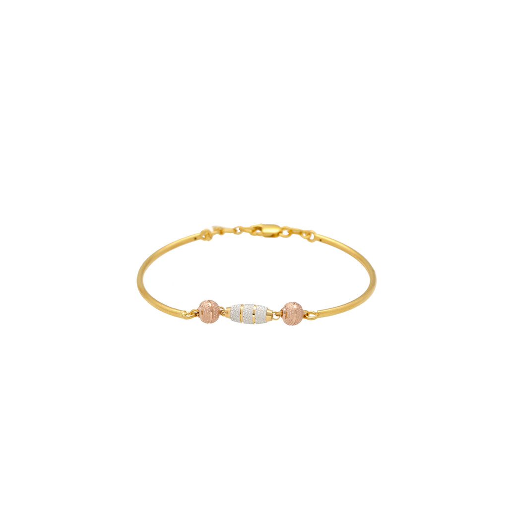 22K-Multi-Tone-Gold-Angai-Beaded-Bracelet | 


This charming 22k gold bracelet for women has a stylish look and design that will pair perfect...