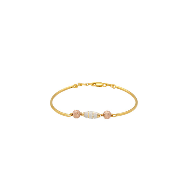 22K-Multi-Tone-Gold-Angai-Beaded-Bracelet | 


This charming 22k gold bracelet for women has a stylish look and design that will pair perfect...