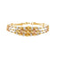 22K Multi- Tone Gold Beaded Bangle (15.2gm)