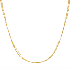 22K Multi-Tone Gold Beaded Chain (15 grams)