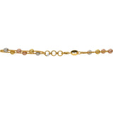 22K Multi-Tone Gold Beaded Chain (33gm) | 
This 22k Indian gold chain has a decadent assortment of engraved yellow, white, and rose gold be...