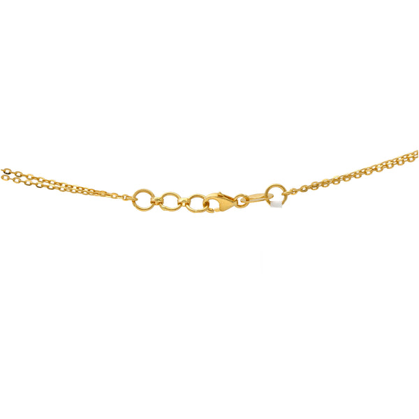 22K Multi-Tone Gold Beaded Pendant Chain (13.4gm) | 
The lovely beaded details added to this 22k Indian gold pendant chain bring a modern appeal to t...
