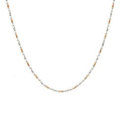 22K Multi Tone Gold Chain W/ Rounded Hourglass Beads - Virani Jewelers