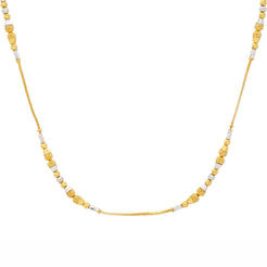 22K Multi-Tone Gold Prisha Beaded Chain (13.2 grams)