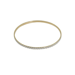 22K Multi Tone Gold Bangles, Set of 6 W/ Circle Textured Design & 66g Gold Weight - Virani Jewelers