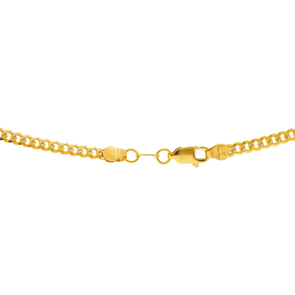 22K Yellow Gold 24in Link Chain(20 gms) | 
Pair this simple 22k yellow gold chain with your favorite Indian gold pendant from Virani Jewele...