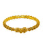 22K  Yellow Gold Bangles Set of 2 W/ Hand Painted Details & Faceted Gold Ball Details - Virani Jewelers